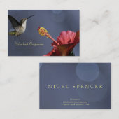 carte de visite d'ibiscus de colibri (Devant / Derrière)