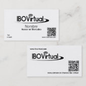 Carte de visite d'IBOVirtual (Devant / Derrière)