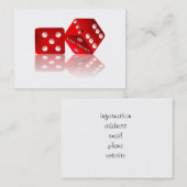 Carte De Visite Dice Las Vegas (Devant / Derrière)