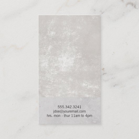 Carte de visite d'icône ciseaux de salon (Dos)