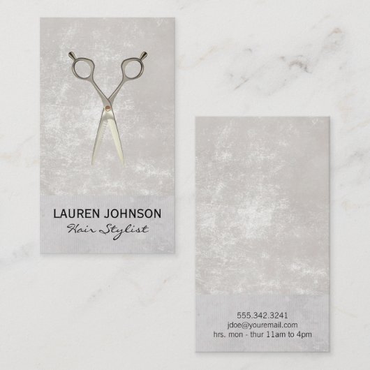 Carte de visite d'icône ciseaux de salon (Devant / Derrière)