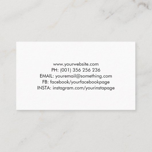 Carte de visite d'icône de caméra d'art en ligne (Dos)