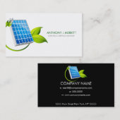 Carte de visite d'icône de panneau solaire (Devant / Derrière)