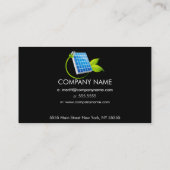 Carte de visite d'icône de panneau solaire (Dos)