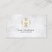 Carte de visite d'icône du microphone de l'annonce (Devant)