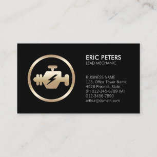 Carte de visite d'icône du moteur de réparation au