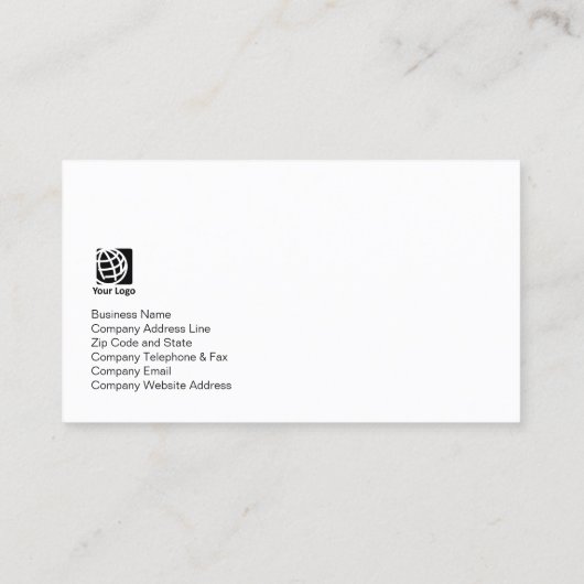 Carte de visite d'icône en forme d'icône en forme  (Dos)