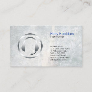 Carte de visite d'icônes d'écouteurs gras du gesti