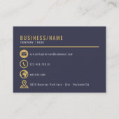 Carte de visite d'icônes or et bleu (Devant)