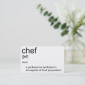 Carte De Visite Dictionnaire de définition CHEF de la conception d (Debout devant)