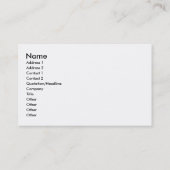 Carte De Visite Dictionnaire de définition CHEF de la conception d (Dos)