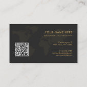 Carte de visite d'identité d'entreprise Elite Noir (Dos)