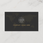 Carte de visite d'identité d'entreprise Elite Noir (Devant)