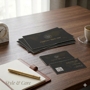 Carte de visite d'identité d'entreprise Elite Noir
