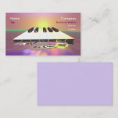 Carte De Visite Dièse de mer - clés de piano (Devant / Derrière)