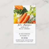 Carte de visite diététiste nutritionniste (Dos)