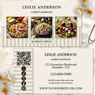 Carte De Visite Diététiste Nutritionniste Coach Santé Photographe