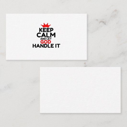 CARTE DE VISITE DIEU (Devant / Derrière)