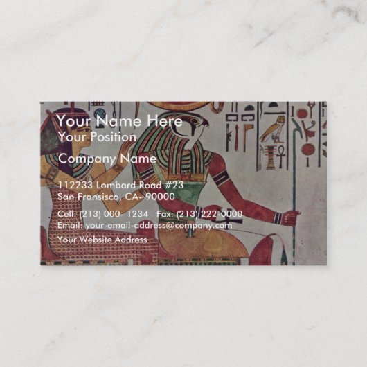 Carte De Visite Dieu Amentit Re-Harakleti et la déesse du Th (Devant)