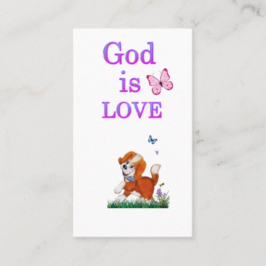 Carte De Visite Dieu est Amour (Devant)