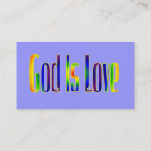 Carte De Visite Dieu est amour (Dos)