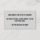 Carte De Visite Dieu t'aime chrétien (Dos)