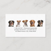 Carte De Visite Différents Chiens Souriant | Entraînement des chie (Dos)