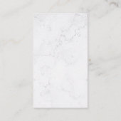 Carte De Visite Différents Pieux De Feuille De Thé | Blanc marbre (Dos)