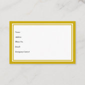 Carte De Visite Difficile à entendre avec les coordonnées (Dos)