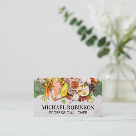 Carte De Visite Diffusion alimentaire sur table | Culinaire (Debout devant)