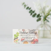 Carte De Visite Diffusion de la nourriture sur la table (Debout devant)