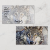 Carte De Visite Dignité du loup gris (Devant / Derrière)