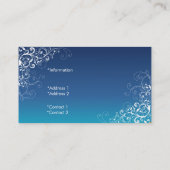 Carte de visite d'illusion optique turquoise chic (Dos)