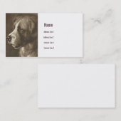 Carte de visite d'illustration de chien de St (Devant / Derrière)