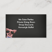 Carte de visite d'illustration de cochon Barbecue  (Dos)