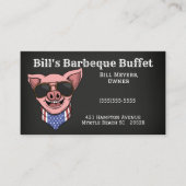 Carte de visite d'illustration de cochon Barbecue  (Devant)