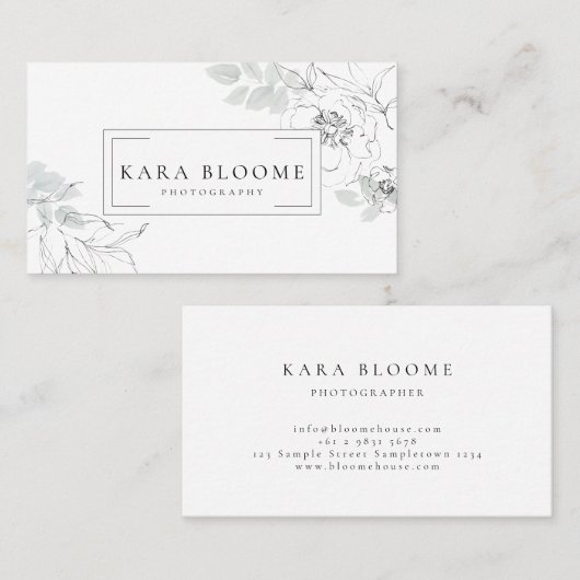 Carte de visite d'illustration végétale (Devant / Derrière)