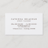 Carte de visite d'illustrations florales rose et B (Dos)