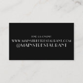 Carte De Visite Dim Sum Shumai Dumplings Restaurant Chinois Nourri (Dos)