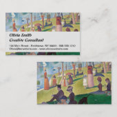 Carte De Visite Dimanche sur La Grande Jatte Seurat Peinture (Devant / Derrière)