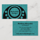 Carte de visite Dimensions Abstraites, Turquoise (Devant / Derrière)