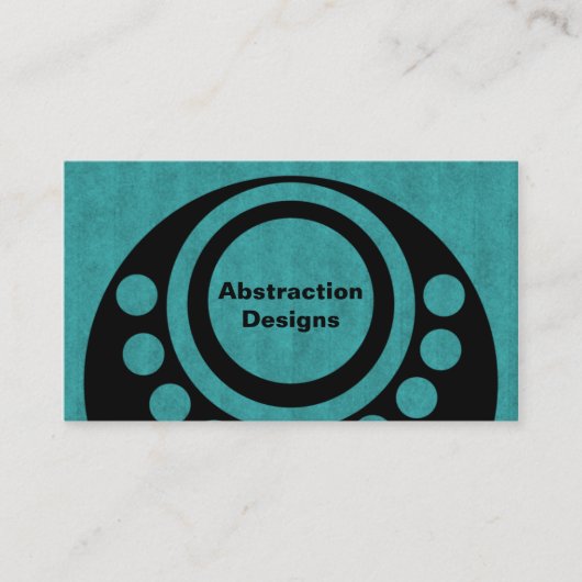 Carte de visite Dimensions Abstraites, Turquoise (Devant)