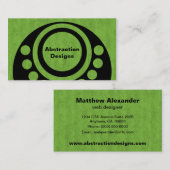 Carte de visite Dimensions Abstraites, Vert clair (Devant / Derrière)