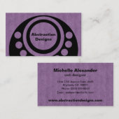 Carte de visite Dimensions Abstraites, Violet (Devant / Derrière)