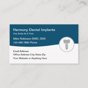 Carte de visite d'implantologue parodontiste denti