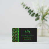 carte de visite d'impression 100 Green Cheetah (Debout devant)