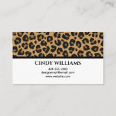 Carte de visite d'impression Cheeta (Dos)