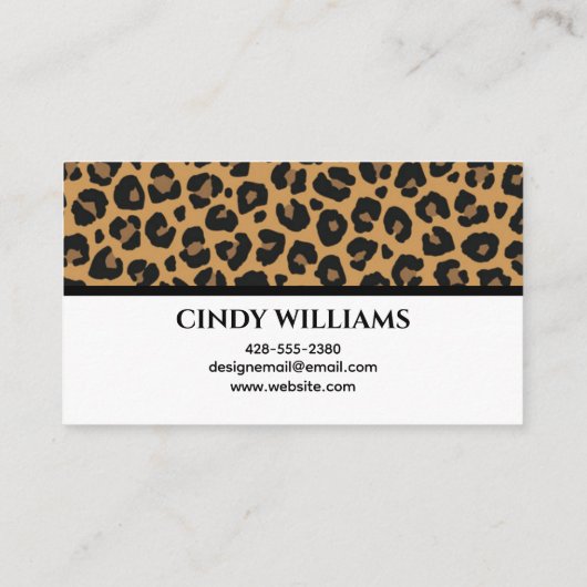 Carte de visite d'impression Cheeta (Dos)