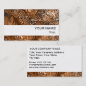Carte de visite d'impression "cuivre" moulé blanc  (Devant / Derrière)