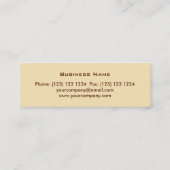 Carte de visite d'impression "cuivre" moulé crème  (Dos)